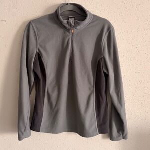 Champion C9 Womens Quarter Zip Fleece Pullover Gray Mock Neck S9148-SCY Large